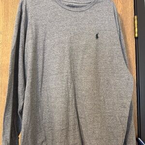 Polo by Ralph Lauren Men's Heather Gray Long Sleeve Tee